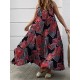 Geometry Print Backless Sleeveless V Neck Spaghetti Maxi Dress Geometry Print Backless Sleeveless V Neck Spaghetti Maxi Dress