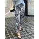 Women 100 Cotton Plants And Flowers Printing Maxi Length Pants Women 100 Cotton Plants And Flowers Printing Maxi Length Pants