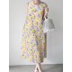 Calico Sleeveless Round Neck Print Dress Calico Sleeveless Round Neck Print Dress