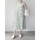 Calico Sleeveless Round Neck Print Dress Calico Sleeveless Round Neck Print Dress