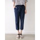 Leisure Solid Drawstring Pocket Cotton Casual Pants Leisure Solid Drawstring Pocket Cotton Casual Pants