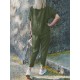 Solid Ruffle Pocket Half Sleeve Round Neck Suit Solid Ruffle Pocket Half Sleeve Round Neck Suit