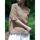 Solid Half Sleeve Crew Neck Casual Women Blouse Solid Half Sleeve Crew Neck Casual Women Blouse