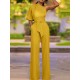 High Waist Solid Pocket Asymmetrical One Shoulder Jumpsuit High Waist Solid Pocket Asymmetrical One Shoulder Jumpsuit