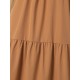 Solid Lettuce Edge V neck Short Sleeve Swing Maxi Dress Solid Lettuce Edge V neck Short Sleeve Swing Maxi Dress