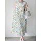 Calico Sleeveless Round Neck Print Dress Calico Sleeveless Round Neck Print Dress