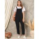 Solid Pocket Sleeveless Button Casual Jumpsuit For Women Solid Pocket Sleeveless Button Casual Jumpsuit For Women