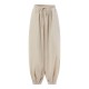 Solid Elastic Waist Drawstring Pocket Cotton Casual Pants Solid Elastic Waist Drawstring Pocket Cotton Casual Pants