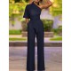 High Waist Solid Pocket Asymmetrical One Shoulder Jumpsuit High Waist Solid Pocket Asymmetrical One Shoulder Jumpsuit