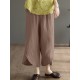 Solid Asymmetrical Hem Pocket Wide Leg Crop Pants Solid Asymmetrical Hem Pocket Wide Leg Crop Pants