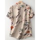 Random Flower Print Button Short Sleeve V neck Blouse Random Flower Print Button Short Sleeve V neck Blouse