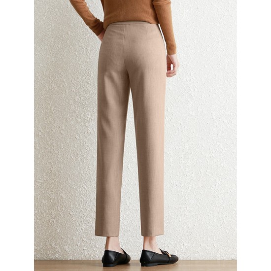 Contrast Pocket Step Hem Tailored Pants For Women Contrast Pocket Step Hem Tailored Pants For Women