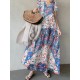 Leisure Calico Ruffle V Neck Maxi Dress Leisure Calico Ruffle V Neck Maxi Dress