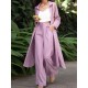 Solid Pocket Button Lapel Long Sleeve Two Pieces Set Women Solid Pocket Button Lapel Long Sleeve Two Pieces Set Women