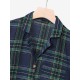 Plaid Print Button Pocket Short Sleeve Wide Leg Jumpsuit Plaid Print Button Pocket Short Sleeve Wide Leg Jumpsuit