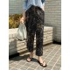 Women 100 Cotton Plants And Flowers Printing Maxi Length Pants Women 100 Cotton Plants And Flowers Printing Maxi Length Pants