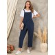 Solid Pocket Sleeveless Button Casual Jumpsuit For Women Solid Pocket Sleeveless Button Casual Jumpsuit For Women