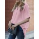 Solid Lapel Half Sleeve Casual Blouse Solid Lapel Half Sleeve Casual Blouse