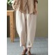 Leisure Solid Cotton Pocket Casual Cotton Pants Leisure Solid Cotton Pocket Casual Cotton Pants