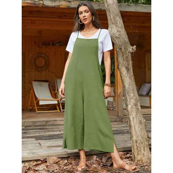 Pocket Solid Loose Fit Brief Summer Jumpsuit Pocket Solid Loose Fit Brief Summer Jumpsuit