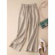 Solid Drawstring Pocket Elastic Waist Casual Pants Solid Drawstring Pocket Elastic Waist Casual Pants