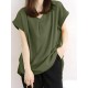 Solid Ruched Short Sleeve V Neck Casual Blouse Solid Ruched Short Sleeve V Neck Casual Blouse