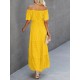 Dot Print Off Shoulder Short Sleeve Dress With Belt Dot Print Off Shoulder Short Sleeve Dress With Belt