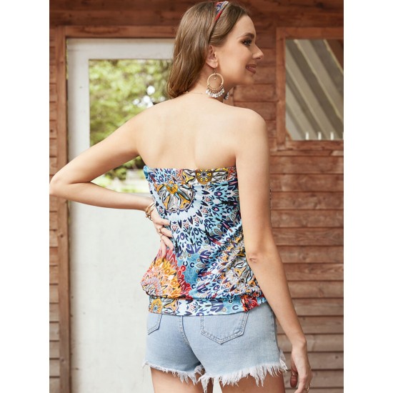 Tribal Pattern Bohemian Tube Tank Top For Women Tribal Pattern Bohemian Tube Tank Top For Women