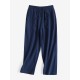 Leisure Solid Drawstring Pocket Cotton Casual Pants Leisure Solid Drawstring Pocket Cotton Casual Pants
