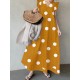 Polka Dot Sleeveless Ruffle V Neck Maxi Dress Polka Dot Sleeveless Ruffle V Neck Maxi Dress