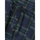 Plaid Print Button Pocket Short Sleeve Wide Leg Jumpsuit Plaid Print Button Pocket Short Sleeve Wide Leg Jumpsuit