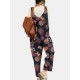 Tribal Flower Print Wide Leg Jumpsuit For Women Tribal Flower Print Wide Leg Jumpsuit For Women