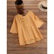 Plants Embroidered Round Neck Half Sleeve Casual Blouse Plants Embroidered Round Neck Half Sleeve Casual Blouse