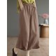 Solid Asymmetrical Hem Pocket Wide Leg Crop Pants Solid Asymmetrical Hem Pocket Wide Leg Crop Pants