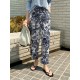 Women 100 Cotton Plants And Flowers Printing Maxi Length Pants Women 100 Cotton Plants And Flowers Printing Maxi Length Pants