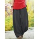 Solid Pocket Elastic Waist Cotton Casual Pants Solid Pocket Elastic Waist Cotton Casual Pants