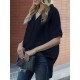 Solid Lapel Half Sleeve Casual Blouse Solid Lapel Half Sleeve Casual Blouse