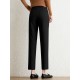 Contrast Pocket Step Hem Tailored Pants For Women Contrast Pocket Step Hem Tailored Pants For Women