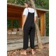 Pocket Solid Loose Fit Brief Summer Jumpsuit Pocket Solid Loose Fit Brief Summer Jumpsuit