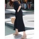 Solid Belt Pocket Button Ruffle Sleeve V neck Jumpsuit Solid Belt Pocket Button Ruffle Sleeve V neck Jumpsuit