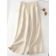 Leisure Solid Button Pocket Wide Leg Cotton Pants Leisure Solid Button Pocket Wide Leg Cotton Pants